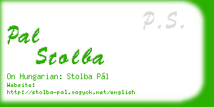 pal stolba business card
